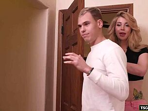 WOW, I FIXED THE SHOWER AND NOW POUNDING MY TGIRL NEIGHBOR BAREBACK!