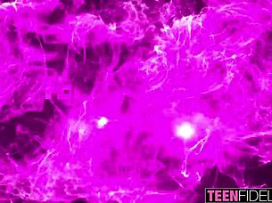 julia james spreads tight asshole wide for deep creampie pounding