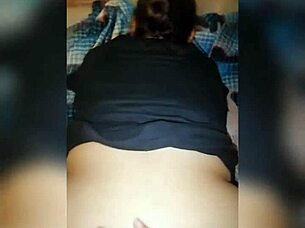 Fat big ass nalgona whipped hard in anal missionary masturbation