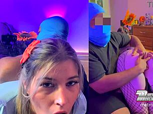 Snow bunny pawg chokes on cock after brutal ass spanking