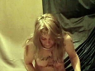 Slave endures belt whips in intense BDSM indoctrination session!