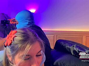 Snow bunny pawg chokes on cock after brutal ass spanking