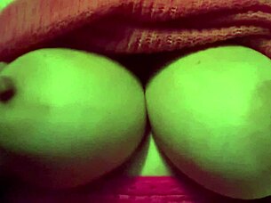 Italian milf Artemisia Love bounces big natural tits solo hot.