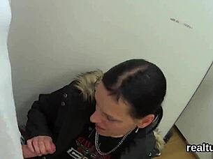 adorable czech babe gets teased in shop then stripped and fucked pov style