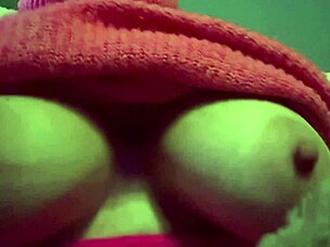 Italian milf Artemisia Love bounces big natural tits solo hot.