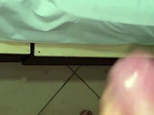 jeans ripped for anal finger tease and huge cock bounce