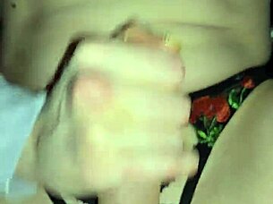 milf strokes cock then rides huge dildo