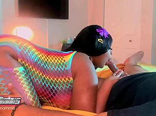 beauty unleashes sloppy WET BLOWJOB snatching souls in deepthroat frenzy
