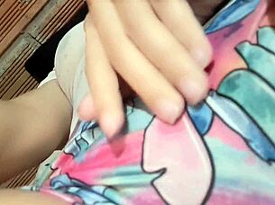 i love touching my juicy latina pussy with huge dildo toys