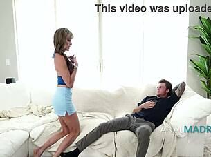 oops caught sofie marie watching hardcore anal now pounding her ass