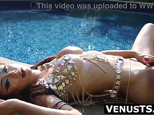 Does Asian Trans Goddess Venus Lux's Cock Spraying Jizz at Pool Turn You On?
