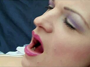 Pigtailed Brunette's Small Tits Lick Orgasm Toy Fest