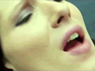 Pigtailed Brunette's Small Tits Lick Orgasm Toy Fest