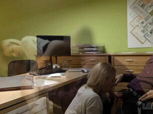 loan guy skips license check for hot office blowjob 😏💦