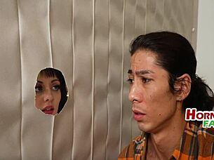 Stepbro Fingers Petite Asian Emo After Stepdad Yells