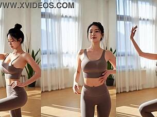 Korean ai-generated yoga dancing blowjob