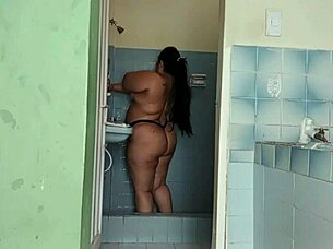 stepbro spies on my steamy bath tease part 1 👀🛁