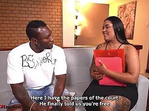 abogada latina's huge ass demands payment through wild interracial cowgirl ride