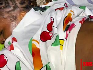 Horny Ebony Whore Rides Monster Cock Doggystyle to Cum Explosion