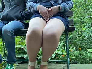 i'm pissing in the park flashing my wet bbw pussy and handing dirty panties to stranger