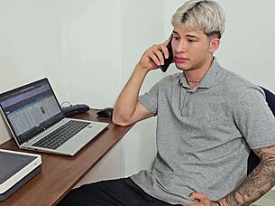 latina slut deepthroats manager's monster cock then big ass fuck creampie