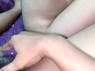 Mom's milky tits squirt while i creampie her tight pussy after bath fun