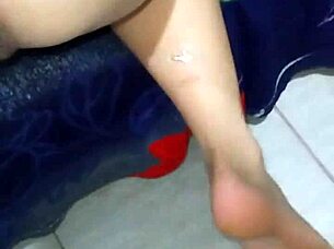 huge creampie blasts deep in her ass then she pushes it out