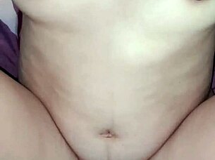 Mom's milky tits squirt while i creampie her tight pussy after bath fun