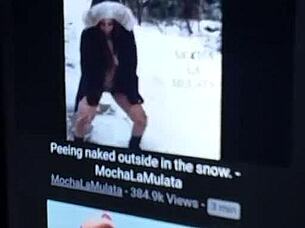 ebony babe snow outdoor fuck memories got me wet again