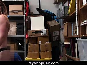 Specific Teen Shop Girl Inspected for Stolen Goods in Tight Pussy Check