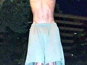 Cute skinny milf picks up massive black cock for gym fun