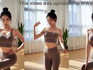 Korean ai-generated yoga dancing blowjob