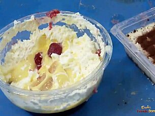 blonde milf dives into lesbian fun on floor