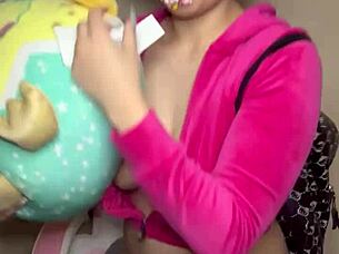 Hot schoolgirl teases older man tight shaved pussy