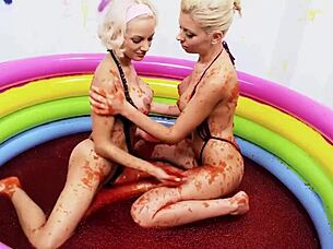 wanna wrestle in jelly lou lou you amazing clit-baring bitch christine