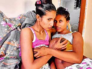 Hot threesome with two superhot chicks in wild group sex action