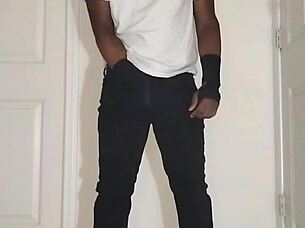 Clothed jeans wrestling jerk off instructions with wristbands