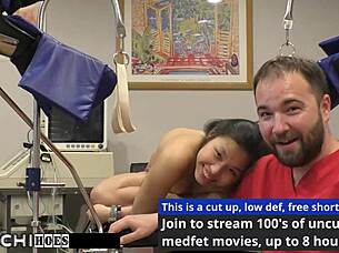 doctor tampa uses hitachi vibrator for raya nguyen's intense orgasm session