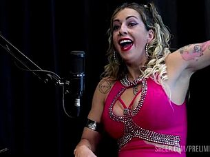 julia fontanelli's hottest podcast moments with bia hot part 2 in sheer red lingerie and outdoor play