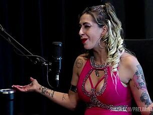 julia fontanelli's hottest podcast moments with bia hot part 2 in sheer red lingerie and outdoor play