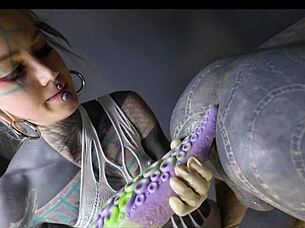 tranny ass fisted by tattooed dominatrix goth alt couple