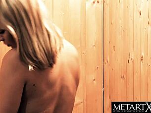 Blonde's Sauna Orgasm: How Steamy Can It Get?
