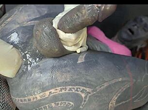 tranny ass fisted by tattooed dominatrix goth alt couple