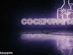Yourfavcumsluts puppets gag on cock in full piss movie