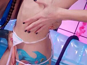 ksu colt's huge ass machine-fucked to lesbian anal creampie orgasm