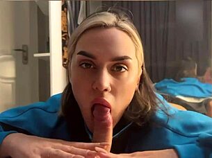 Best friend's girlfriend sneaks unforgettable store blowjob