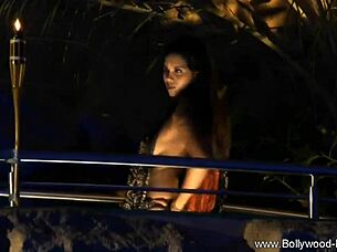 Beautiful Indian Brunette Goddess Teases in Striptease