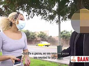 Cheating girlfriend caught public by youtuber fucked hard by bandida outdoors