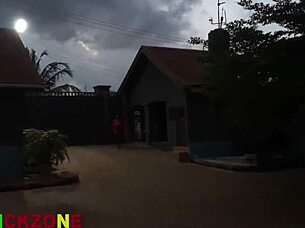 Chubby Ebony Neighbor's Oiled Big Tits and Ass in Close-Up Sports Sex