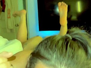 Best friend slurps my monster cock deep in sloppy pov gagging